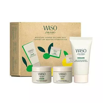 Shiseido Ginza Tokyo Waso Moisture Charge Delivery Box Cleanser Hydrating Mask Gift Set 3Pic