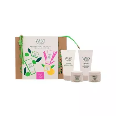 Shiseido Ginza Tokyo Waso Essentials On The Go Cleanse Hydrate Mask Scrub Gift Set 4Pic